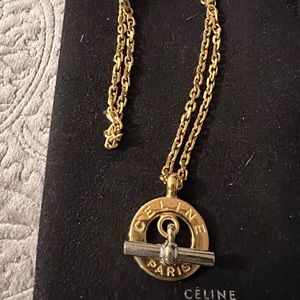 Celine Paris vintage toggle necklace